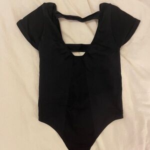 Anthropologie Black Onesie Bodysuit